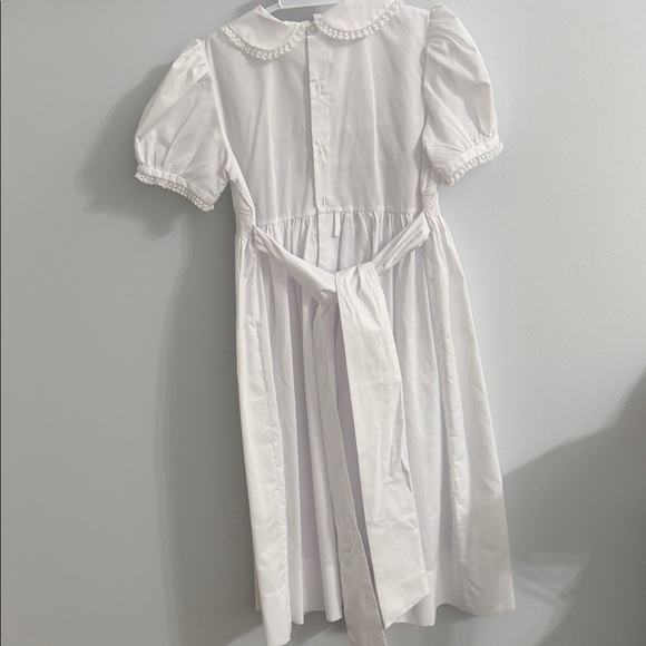 Beautiful Feltman Bros White Smocked Dress with Embroidered Detail - Picture 10 of 13